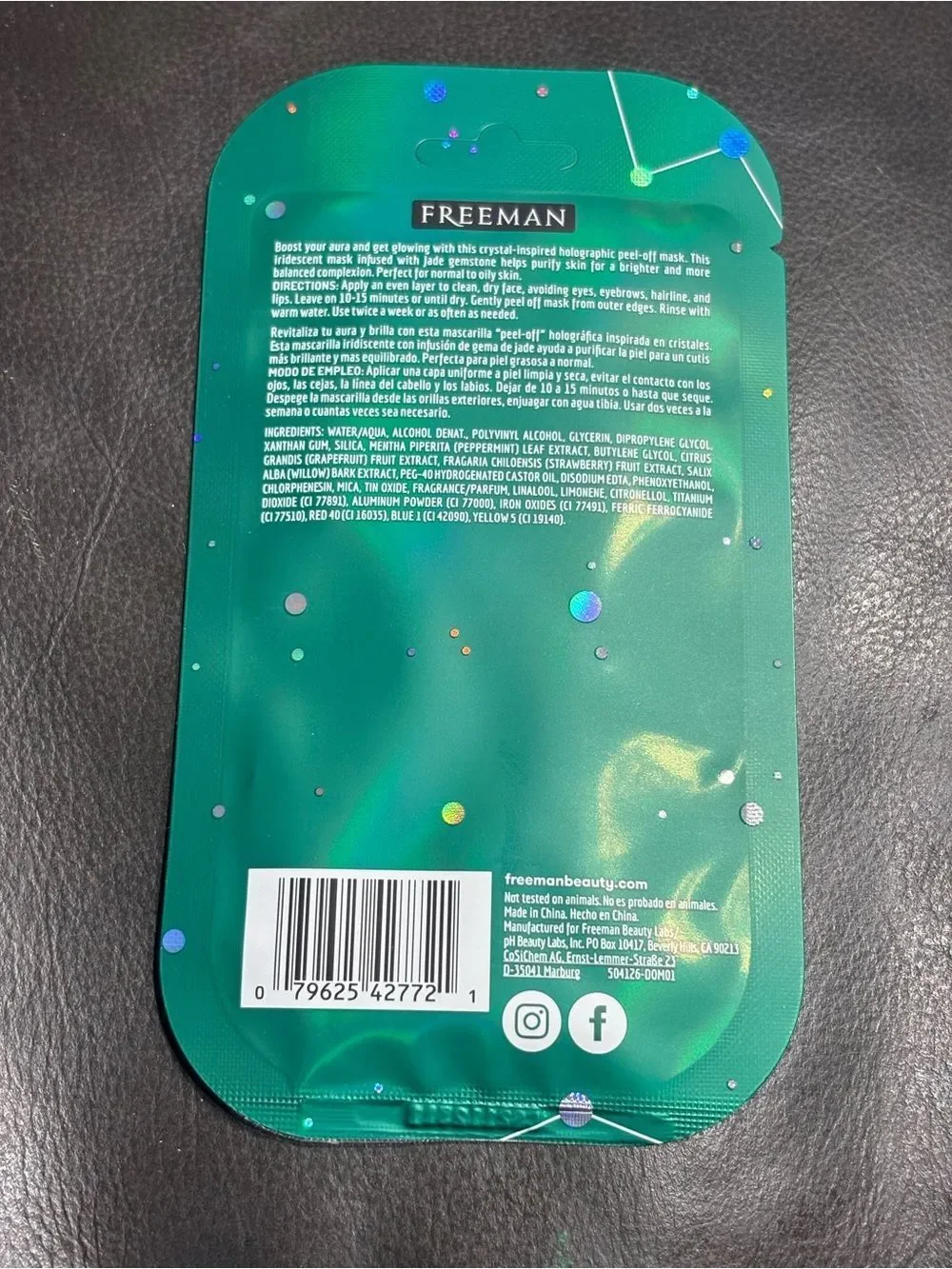 3 New Freeman Marble Peel-Off Mask - Vibrant Pink & Yellow